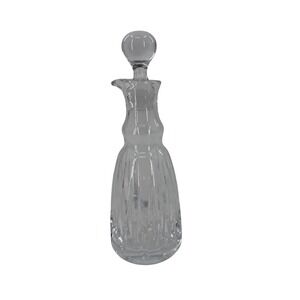 Crystal Glass Decanter Carafe  Stopper Vintage Cut Glass Barware Elegant Serving